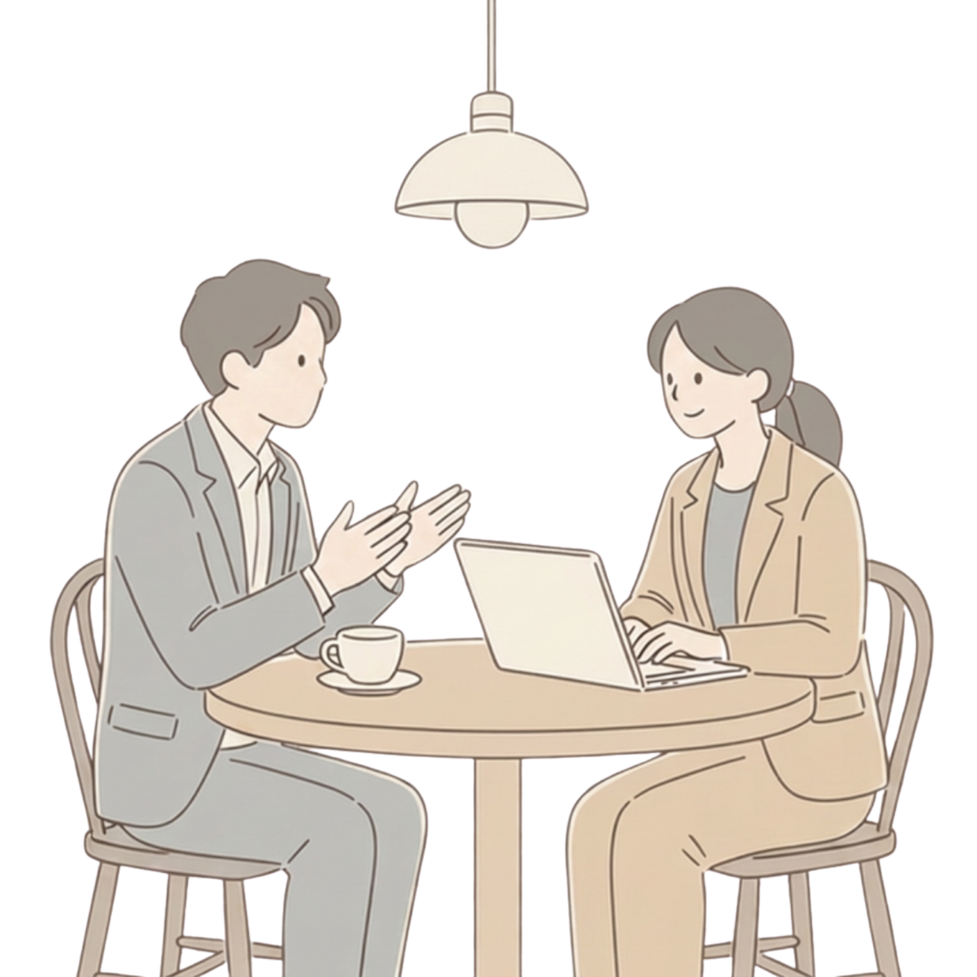 依頼者と商談