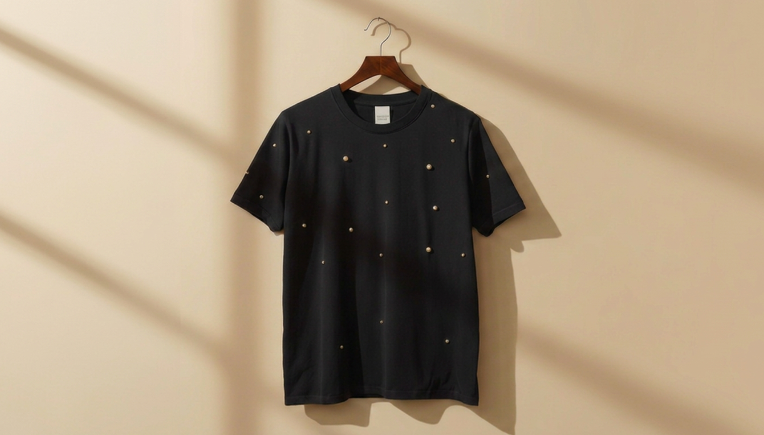 パール装飾Tシャツ・パーカーの制作イメージ